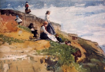  Marinemaler Malerei - auf der Klippe Realismus Marinemaler Winslow Homer